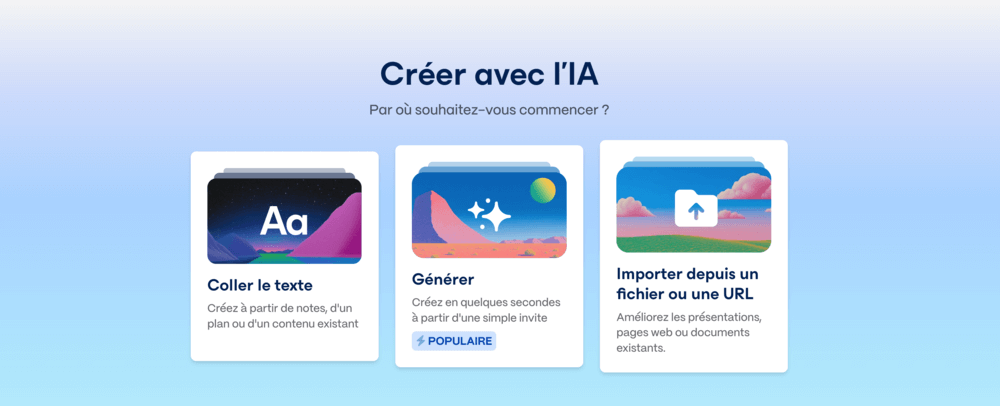 Utiliser Gamma gratuitement